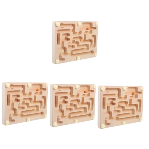 ibasenice 4 Stück Labyrinth Kugel Brett Kinderspielzeug Kleinkind Spielzeug Kinderspielzeug Puzzle Mobiles Perlenspiel Spielzeug Balance Spiel Spielzeug Perlen Bewegungsspielzeug von ibasenice