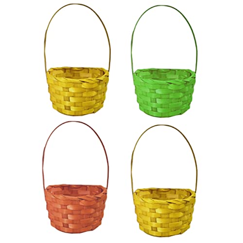 ibasenice 4 Stück Mini-Bambuskorb Mini Weidenkorb Organizer-Körbe große Körbe zur Aufbewahrung Obstschale Osternest für kühlkorb einkaufskorb storage baskets -Requisite Osterkorb von ibasenice