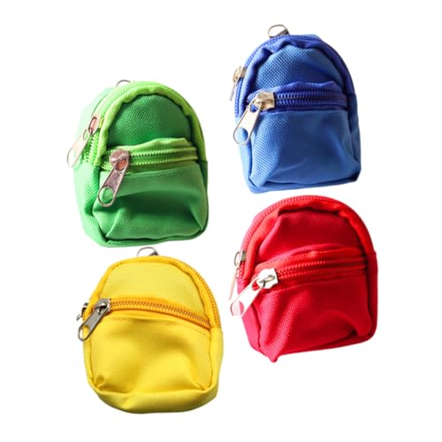 ibasenice 4 Stück Mini-Rucksack Kinder kindergeschenke Puppenzubehör-Tasche playmobilhauser Mini säckchen kinderspielzeug Fotografie-Requisiten Modell Spielzeug Stoff von ibasenice