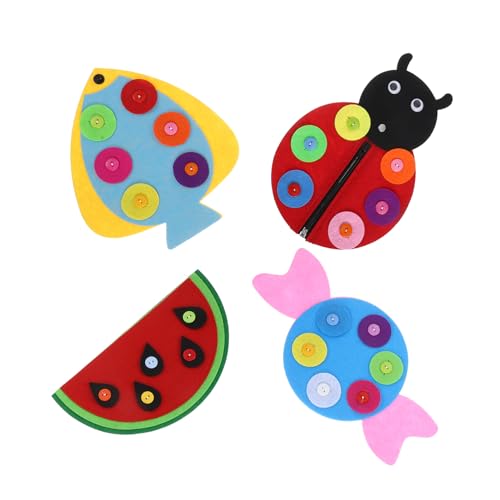 ibasenice 4 Stück Montessori Busy Board Teiliges mit Knöpfen und Reißverschlüssen Motorikförderndes Lernspielzeug für Kleinkinder Bunte DIY Handwerksaktivitäten für Kindergarten und ibasenice 4 Stück Montessori Busy Board Teiliges mit Knöpfen und Reißverschlüssen Motorikförderndes Lernspielzeug für Kleinkinder Bunte DIY Handwerksaktivitäten für Kindergarten und von ibasenice