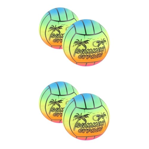 ibasenice 4 Stück Regenbogen-Volleyball Spielbälle für Kinder Wassersport Ball Regenbogen-Wasserball Kinder aufblasbarer Volleyball PVC Volleyball Spielzeug Spielplatzbälle Spielplatzball von ibasenice