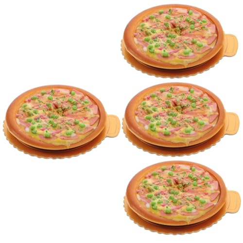 ibasenice 4 Stück Simulation Pizza-Modell Requisite Für Gefälschte Lebensmittel Künstliche Pizza Künstliches Lebensmittelmodell Simulation Pizzamodell Pizza-Spielzeug-Requisite Modelle PVC von ibasenice