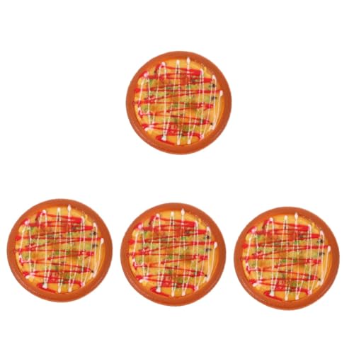 ibasenice 4 Stück Simulation Pizza-Modell Simulation Lebensmittelmodell realistische Pizza Küchen-Dekoration Simulierte Pizza Modell Spielzeug Plastikspielfutter Pizza-Display-Requisite Pu von ibasenice