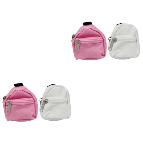 ibasenice 4 Stück Simulation Schultasche Mini-Puppentasche Rucksäcke für Minipuppen kinderspielzeug Kinder Spielzeug Mini-Rucksack Mädchenrucksack dekorative Puppenschultasche Puppenrucksack von ibasenice