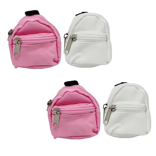 ibasenice 4 Stück Simulation Schultasche Mini-puppentasche Mini-Rucksack-Spielzeug Schultaschen Für Mädchen Mini-puppenrucksäcke Mini-rucksäcke Rucksäcke Für Mädchen Miniaturen Stoff von ibasenice