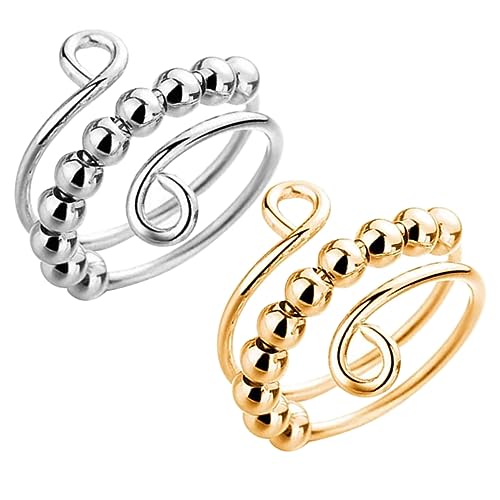 ibasenice 4 Stück Stressabbauring Tragbarer Fingerring Kompakter Fingerring Exquisiter Fingerring Zarter Fingerring Perlenring Zappelring Mit Perlen Schmuckringe Angstring Schwenkring Metall ibasenice 4 Stück Stressabbauring Tragbarer Fingerring Kompakter Fingerring Exquisiter Fingerring Zarter Fingerring Perlenring Zappelring Mit Perlen Schmuckringe Angstring Schwenkring Metall von ibasenice