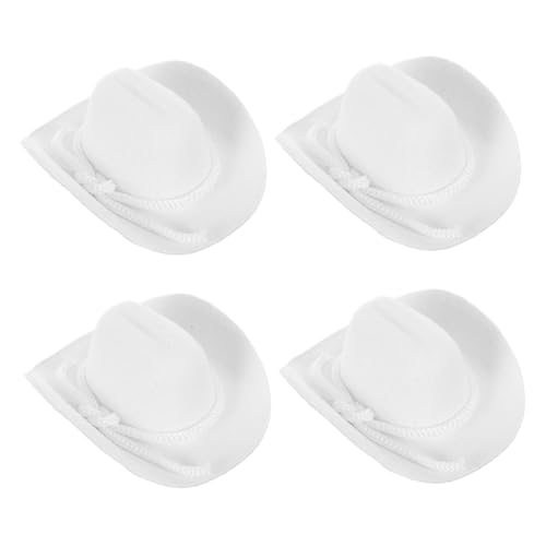 ibasenice 4 Stück Teiliges Mini Cowboy Hüte mit Flauschiger Oberfläche Winzige Western Hüte für Puppendekoration DIY Bastelprojekte Sicher mit Glatten Kanten für Kleine Puppen und ibasenice 4 Stück Teiliges Mini Cowboy Hüte mit Flauschiger Oberfläche Winzige Western Hüte für Puppendekoration DIY Bastelprojekte Sicher mit Glatten Kanten für Kleine Puppen und von ibasenice