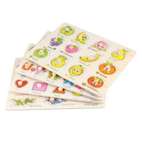 ibasenice 4 Stück Teiliges Pädagogisches Holzpuzzle Farbenfrohes Intelligentes Steckspiel für Kreativität und Logisches Denken Sicherer Holzbaustein für Jungen und Mädchen ibasenice 4 Stück Teiliges Pädagogisches Holzpuzzle Farbenfrohes Intelligentes Steckspiel für Kreativität und Logisches Denken Sicherer Holzbaustein für Jungen und Mädchen von ibasenice