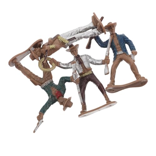 ibasenice 4 Stück Western Cowboy Modell Mini Ornamente Western Spielzeugfigur Western Cowboy Sammler Cowboy Statue Sammler Cowboy Spielzeugfigur Cowboy Motto Partydekorationen von ibasenice