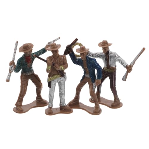 ibasenice Set Mit 4 Westernmodellen. Detaillierte Miniatur-sammlerstücke Für Western-mottopartys Und Deko-spielfiguren von ibasenice