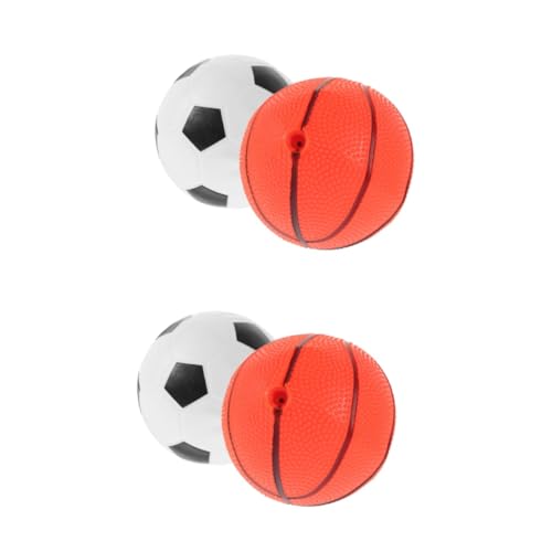 ibasenice 4 Stück aufblasbares Ballspielzeug flummies f�r Kinder hupfball für Kinder Punch Ball Schlagball aufnäher Fussball Bälle im Freien Elastizität Springender Ball Spielplatzbälle PVC von ibasenice