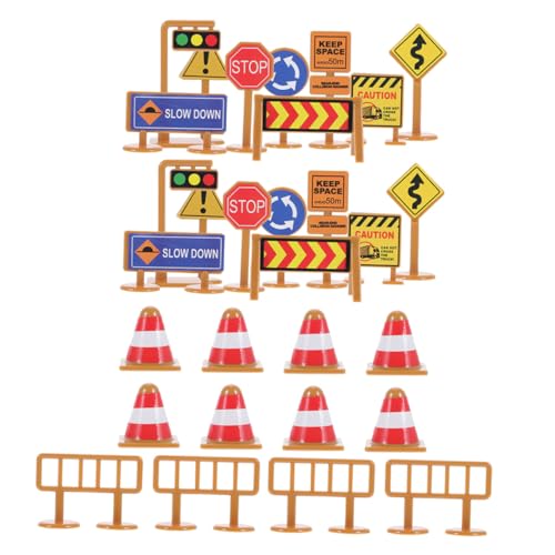 ibasenice 45 Stück Teiliges Verkehrszeichen Spielset für Realistisches Miniatur Straßenverkehrszeichen mit Absperrungen und Ampeln Interaktives Lernspielzeug zur Motorischer Fähigkeiten und ibasenice 45 Stück Teiliges Verkehrszeichen Spielset für Realistisches Miniatur Straßenverkehrszeichen mit Absperrungen und Ampeln Interaktives Lernspielzeug zur Motorischer Fähigkeiten und von ibasenice