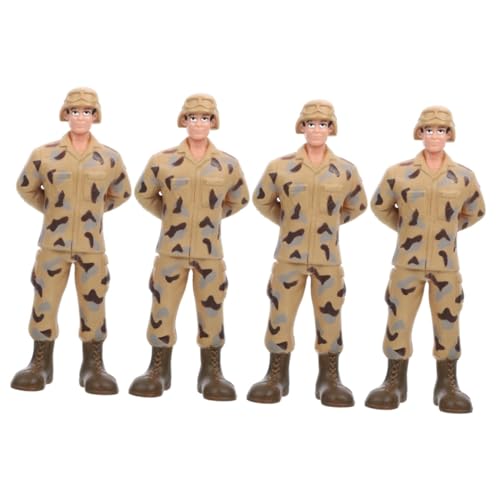 ibasenice 4Er Box Professionelles Spielzeug Sandtisch Kinderspielzeug Soldat Actionfiguren Miniatursoldatenfiguren Kleine Soldatenmodelle Simulierter Miniatursoldat Requisiten PVC von ibasenice