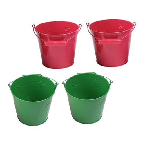 ibasenice 4pcs Interessante Mini Eimer Spielzeug Kind Sand Eimer Eisen Strand Eimer (gelegentliche Farbe) von ibasenice