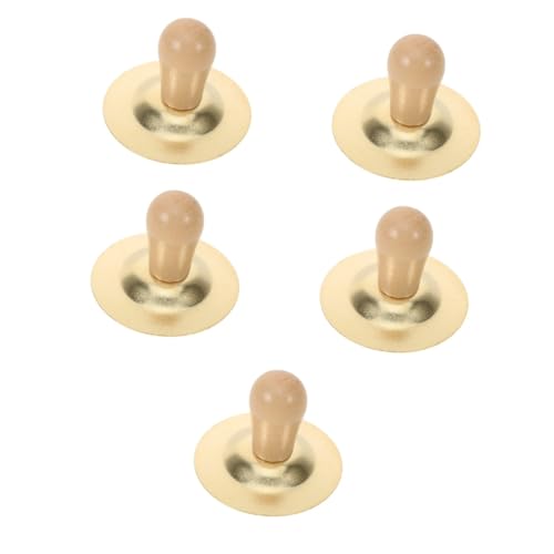 ibasenice 5 Paar Kinder Schlaginstrument Handbecken Mini Beckeninstrumente Becken Zum Tanzen Kleines Musikinstrument Für Kinder Hand Percussion Becken Kleines Becken Goldenes Holz von ibasenice