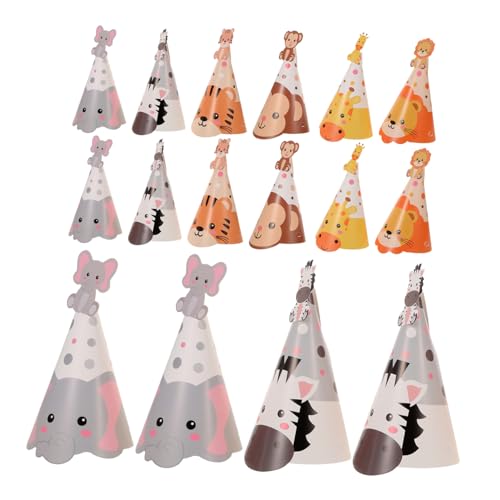 ibasenice 5 Sätze Partyhüte mit Dschungel Tiermotiven Verstellbare Geburtstagskronen mit Tiger für Mädchen Jungen Zoo Themenfeier ibasenice 5 Sätze Partyhüte mit Dschungel Tiermotiven Verstellbare Geburtstagskronen mit Tiger für Mädchen Jungen Zoo Themenfeier von ibasenice
