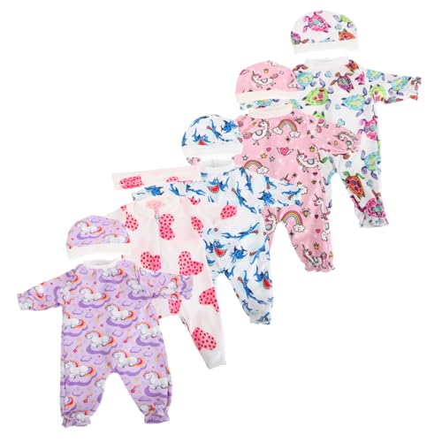 ibasenice 5 Sets Mini Reborn Puppenkleidung Reborn Puppenzubehör Realistische Babypuppenkleidung Anzieh Puppenkleidung Spiel Outfits Für Mädchen von ibasenice