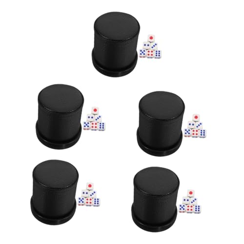 ibasenice 5 Sets Miniatur Würfelbecher Bar Würfelbecher Würfel Mit Becher Professionelle Würfelbecher Würfel Shaker Becher Würfel Aufbewahrungsbecher Sechsseitige Würfelspiel Würfel von ibasenice