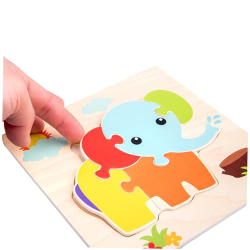 ibasenice 5 Stück 1 Satz Cartoon Holzpuzzles Kinderpuzzle Puzzle für Kinder -Puzzle laubsägen für Kinder rätsel für Kinder Puzzlematte pädagogisches Spielzeug Puzzles aus Holz Hölzern von ibasenice