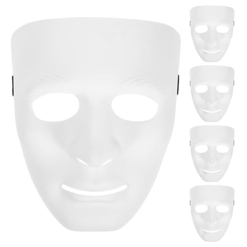 ibasenice DIY Weiße Papier Maske Maskerade-Masken Zellstoff Blank Weiße Masken zum Bemalen für Karneval, Cosplay, Halloween Party von ibasenice