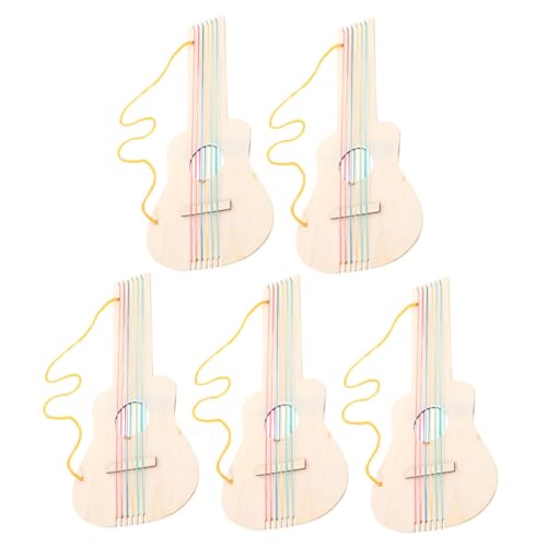 ibasenice 5 Stück Doodle Zeichnungsgitarre E Gitarre Unvollendete Kinderinstrumente Spielzeug Unvollendetes Gitarrenmodell DIY E Gitarre Kit Unbemaltes Musikspielzeug DIY Gitarren Kit Khaki von ibasenice