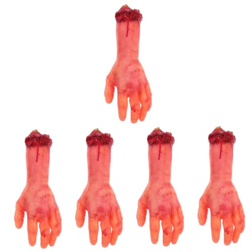 ibasenice 5 Stück Gebrochene Hand Mit Gliedmaßenprothese Im Spukhaus Halloween Zubehör Halloween Kostüm Requisiten Spielzeug Abgetrenntes Handmodell Gefälschte Blutige Gebrochene Hand von ibasenice