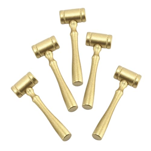 ibasenice 5 Stück Richterhammer Minihammer Gericht Auktion aufblasbarer Hammer Xylophon für kinderspielzeug Kid Toys kognitiver Kies Hammerwerkzeug beurteilen hölzern Golden von ibasenice