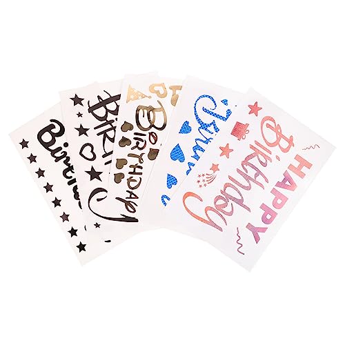 ibasenice 5 Stück Teiliges Transparente Geburtstags Aufkleber in Bunten Farben Selbstklebend Vielseitig für Luftballons Wände und Fenster Einfache Anwendung für Partydekoration und ibasenice 5 Stück Teiliges Transparente Geburtstags Aufkleber in Bunten Farben Selbstklebend Vielseitig für Luftballons Wände und Fenster Einfache Anwendung für Partydekoration und von ibasenice