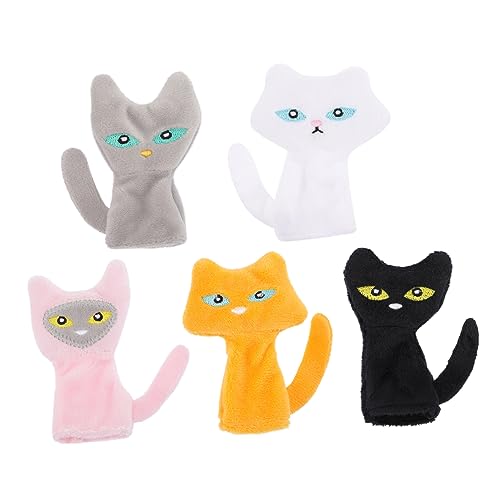 ibasenice 5 Stücke Fingerpuppe Handpuppen Die Puppenfirma Mini-hände Für Katzen Marionette Fingerspielzeug Fingertierspielzeug Plüsch von ibasenice