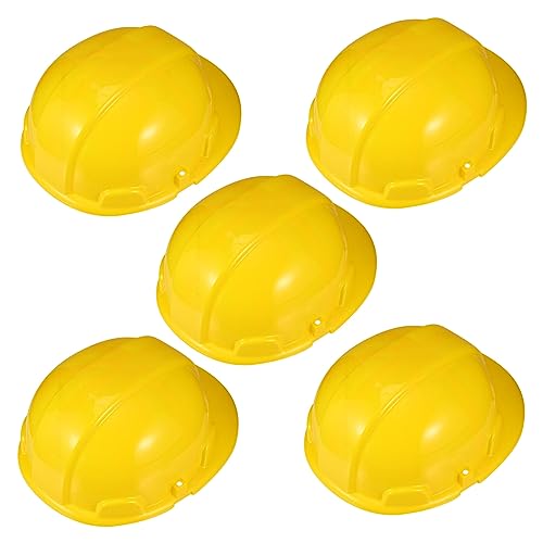 ibasenice Bauarbeiter KinderhelmKinder Hard Hats Cosplay Party Dress Up Hats 5 Stücke Kinder Gelb Helm Spielzeug Bauarbeiter Hut Spielzeug Caps Spielzeug Hut Gelb Yellow Helmet Toy Kinder Builders Hut von ibasenice