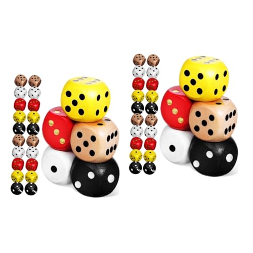 ibasenice 50 Stück 6 farbiges Sieb настольные игры brettspiele spielewürfel brettspielr настольная игра Partywürfel Spielwürfel lustige Würfel Freizeit Würfelspielzeug langlebige Würfel Holz von ibasenice