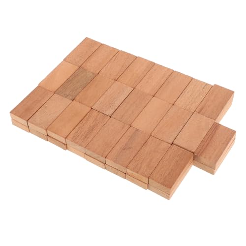 ibasenice 50 Stück Domino-Spiel Dominotisch Leichte Reise-dominosteine Dominosteine ​​aus Holz Mini-brettspiele Dominospielzeug Aus Holz Mini Dominosteine Hölzern Light Brown von ibasenice