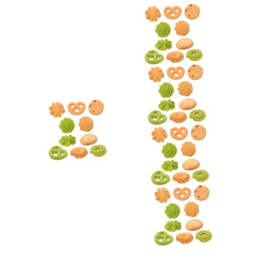 ibasenice 50 Stück Simulierte Cookies Cookie-Modell Für Die Anzeige Schokoladenkuchen Mikrospielzeug Schokoladenkekse Schokoladen-müsli Plätzchen Gebäck Simulations-Cookie-dekor PVC von ibasenice