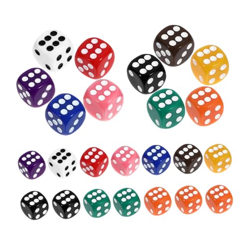 ibasenice 16mm Acryl Würfel Set 10 Farbe Würfel Spiele Party Spiel Würfel Desktop Zubehör Würfel Spielzeug von ibasenice