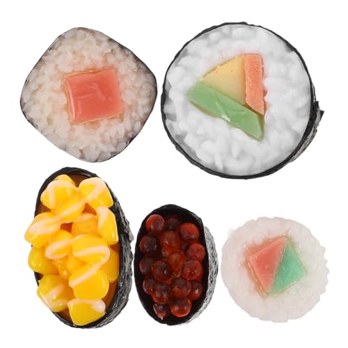 ibasenice 5Pcs Simulation Food Toy Sushi Sushi Lebensmittel Für Realistic Fake Food Model Küche Spiel Künstliche Sushi Für Party Gefälligkeiten von ibasenice