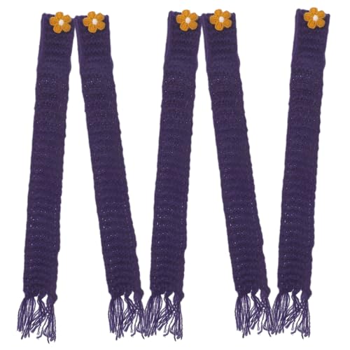 ibasenice 5St Gestrickter Kleiner Schal aus Wolle Rock mit Paillettenquasten Mädchenspielzeug Puppenkleidung Cute Decor doll Accessories Zubehör für Minipuppen winziger Schal Garn Navy von ibasenice