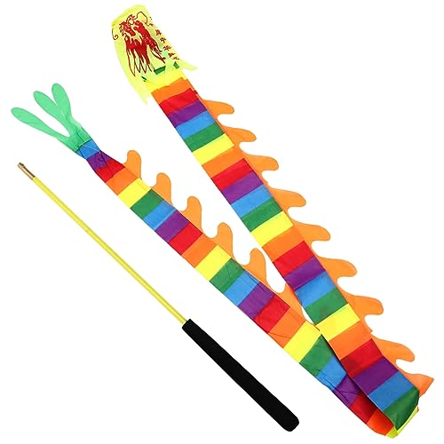 ibasenice 5St Kinder tanzen Gymnastikband Zauberstab Handbanddrachen Drachenseide Kreatives Tanzspielzeug Kreatives Bewegungsspielzeug verschleißfestes Tanzband Kinderbedarf Polyester von ibasenice