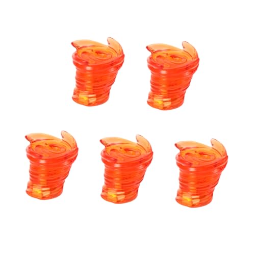 ibasenice 5St Tornado-Modell DIY-Modellbau Figuren Zubehör Langlebiges BAU Bauklötze DIY-Montagepuppeneffekte Modellanzeigeeffekt Tornado-Dekoration Abs Orange von ibasenice