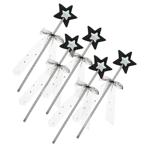 ibasenice 5St Zauberstab Fairy Wand für hühner verkleidung gieskanne kinderspielzeug basteln Neon Bausatz Kinderfeenstock dekorativer Feenstab Plastik Silver von ibasenice