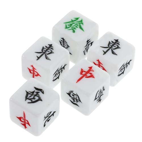 ibasenice 5St tragbare Würfel Mahjong Zubehör Mahjong-Zubehör Mahjong-Spiel Mahjong-Karten Würfel für Mahjong Mahjong-Würfel Spiel Würfel Unterhaltungswürfel Spiel-Requisiten Acryl von ibasenice