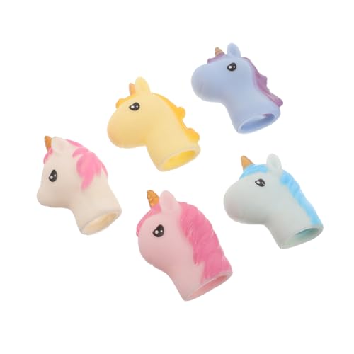 ibasenice 5st Einhorn Handpuppe Geschichte Zeit Fingerpuppen Fingermonster Lustige Fingerpuppen Tierische Fingerspielzeuge Handpuppen Für Kinder Kleine Fingerpuppen Bade Fingerpuppen Vinyl von ibasenice