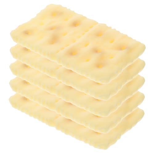 ibasenice Realistische Soda Crackers Modelle Gefälschte Keks Chips 75x45mm Home Shop Dessert von ibasenice