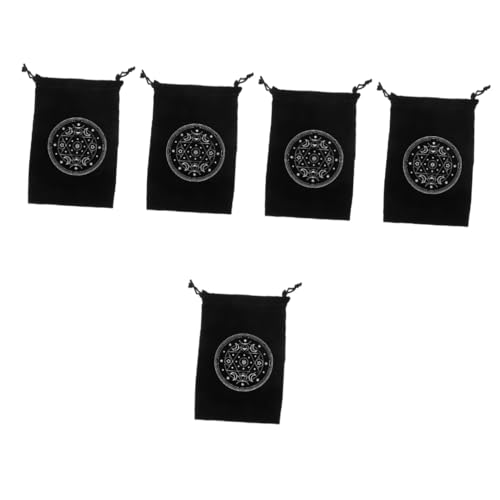 ibasenice 5st Tarot-Aufbewahrungstasche Kordelzugbeutel Für Tarot Tasche Mit Orakelkarten Tasche Für Tarot Schmuckbeutel Tarot-Taschen Tasche Mit Tarotkarte Tarotkartenhalter Flanell Black von ibasenice