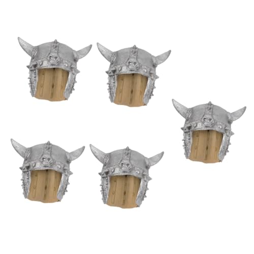 ibasenice 5st Wikingerhelm Hörner Helm Mittelalterlicher Hut Cosplay-karnevalshut Halloween-partyhut Hut Aus Ochsenhorn Wikinger Horn Ochsenhörner Stirnband Dekorativer Karnevalshut Emulsion von ibasenice