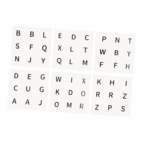 ibasenice 6 Bögen Konvexer Puzzle-würfel-Aufkleber Für Sehbehinderte, Großdruck-Alphabet-würfel-Aufkleber, Hilfsaufkleber, Puzzle-würfel-Aufkleber Mit Englischen Buchstaben von ibasenice