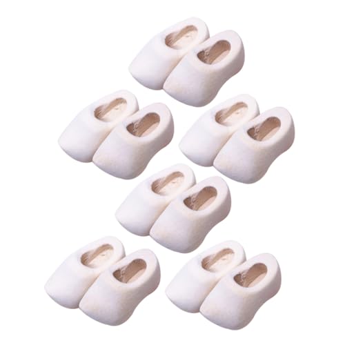 ibasenice 6 Paare Mini Holzschuhe DIY Finger Shoes Bastelset für Puppenhaus Zubehör Kreative Miniatur Holzklompen für Handwerk und Dekoration ibasenice 6 Paare Mini Holzschuhe DIY Finger Shoes Bastelset für Puppenhaus Zubehör Kreative Miniatur Holzklompen für Handwerk und Dekoration von ibasenice