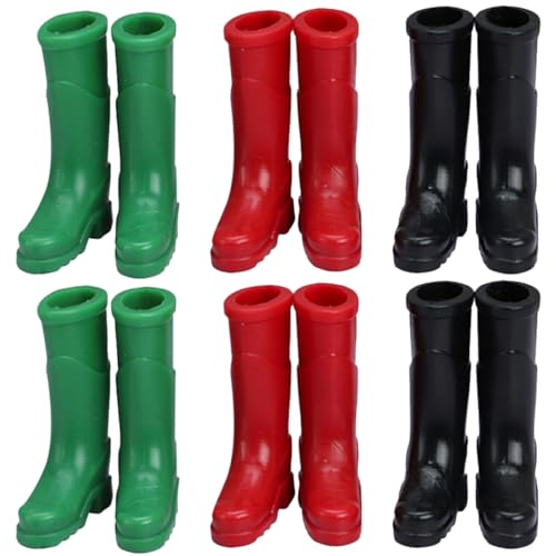 ibasenice 6 Paare Stiefel simulieren Mini-Alkoholflaschen Miniatur Schuhe kleines Schuhmodell für Toys unikal kleines Hauszubehör Puppenstiefel Plastik von ibasenice