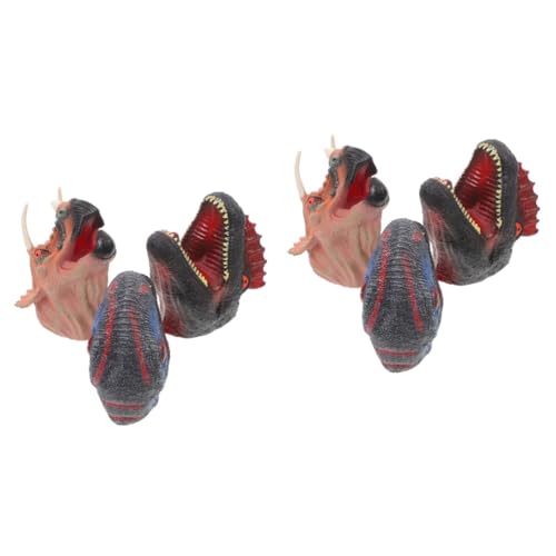 ibasenice 6 STK Dinosaurier-handpuppenspielzeug Triceratops Diplodocus Velociraptor Spielzeug Kinder-Dinosaurier-handpuppen Dino-handpuppenspielzeug Dinosaurier-actionfigur Tierpuppen Gummi von ibasenice