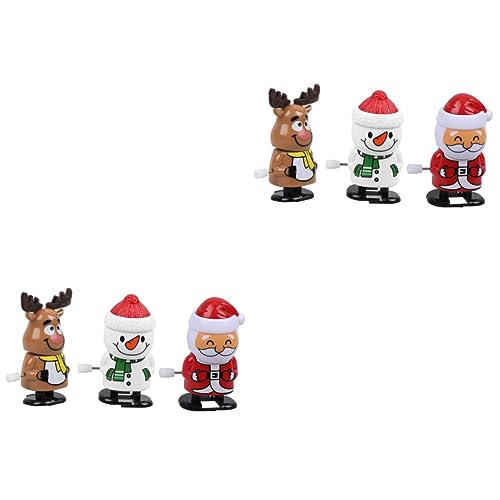 ibasenice 6 STK Modellspielzeug zum Aufziehen Sammelfigur Feiertag Tier aufziehen Weihnachts-Actionfigur Party mitgebsel Kinder kinderparty mitgebsel Aufziehpuppen weihnachtsaufziehspielzeug von ibasenice