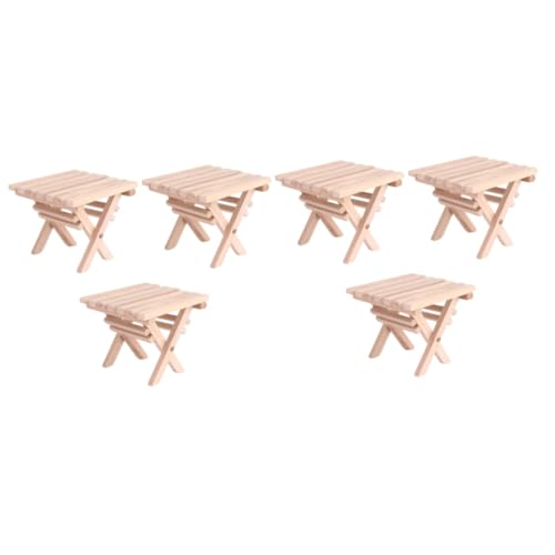 ibasenice 6 STK Shiwan Klapptisch Schreibtischmodell Stühle zusammenklappen Dekor Living Room Decoration wohnzimmerdeko Couchtisch gefalteter Tisch filigraner Minitisch Miniatur-Tischmodell von ibasenice